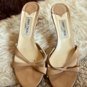 Jimmy Choo Tan Heels -size 39 1/2